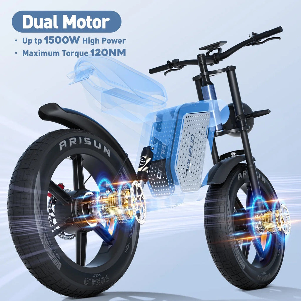 JANSNO X60 20" Fat Tire E-Bike
