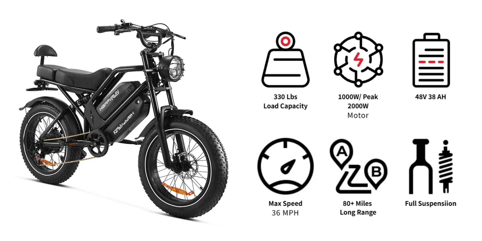 HAPPYRUN G70 20" Cargo E-Bike