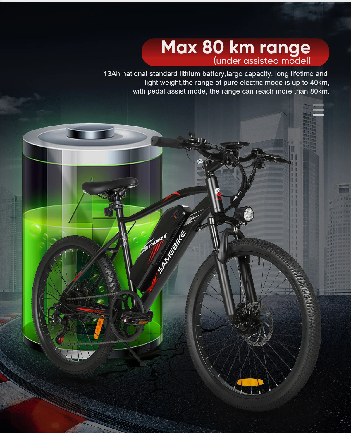SAMEBIKE EBE2 Folding E-Bike