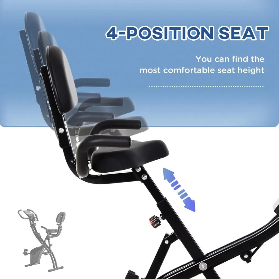 3-in-1 Folding Recumbent Stationary Bike