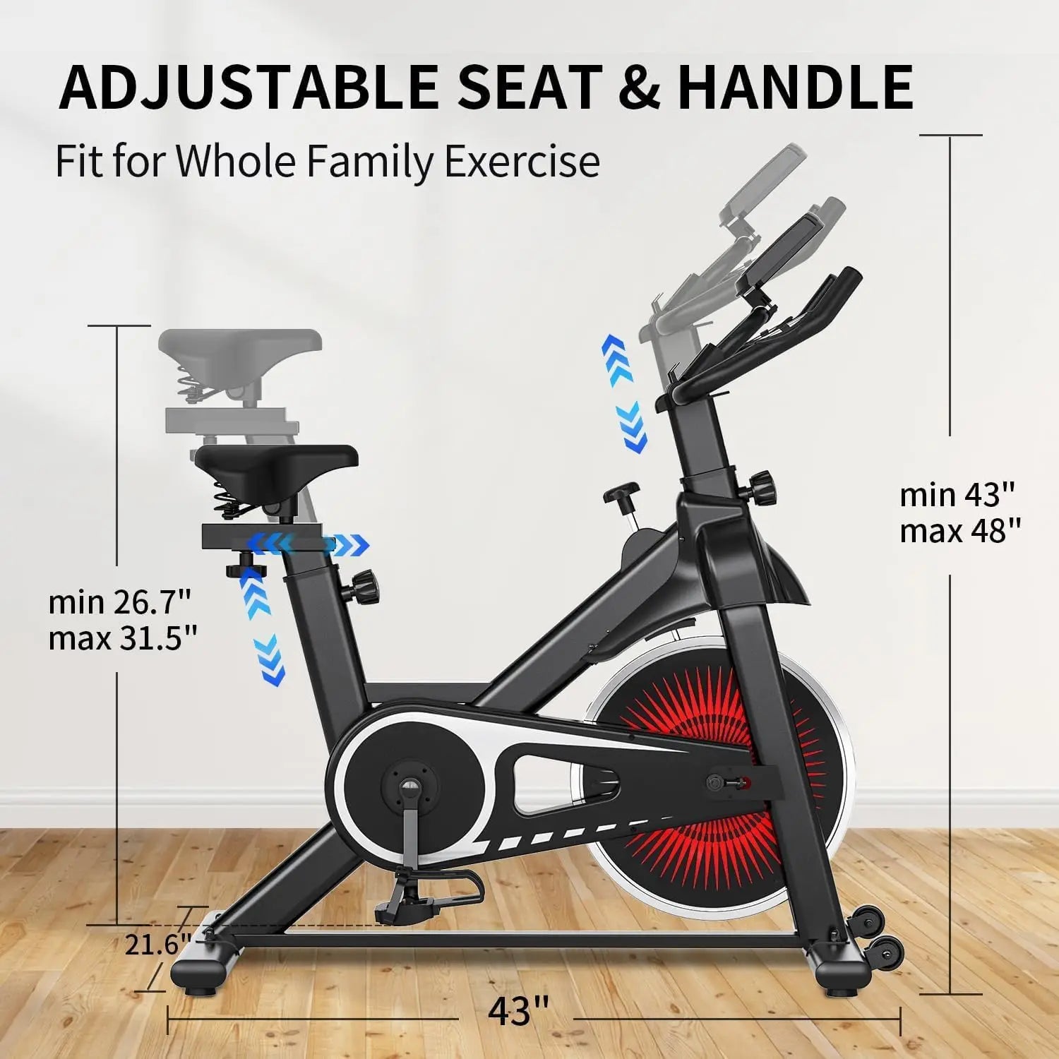 Adjustable Resistance Stationary Bike