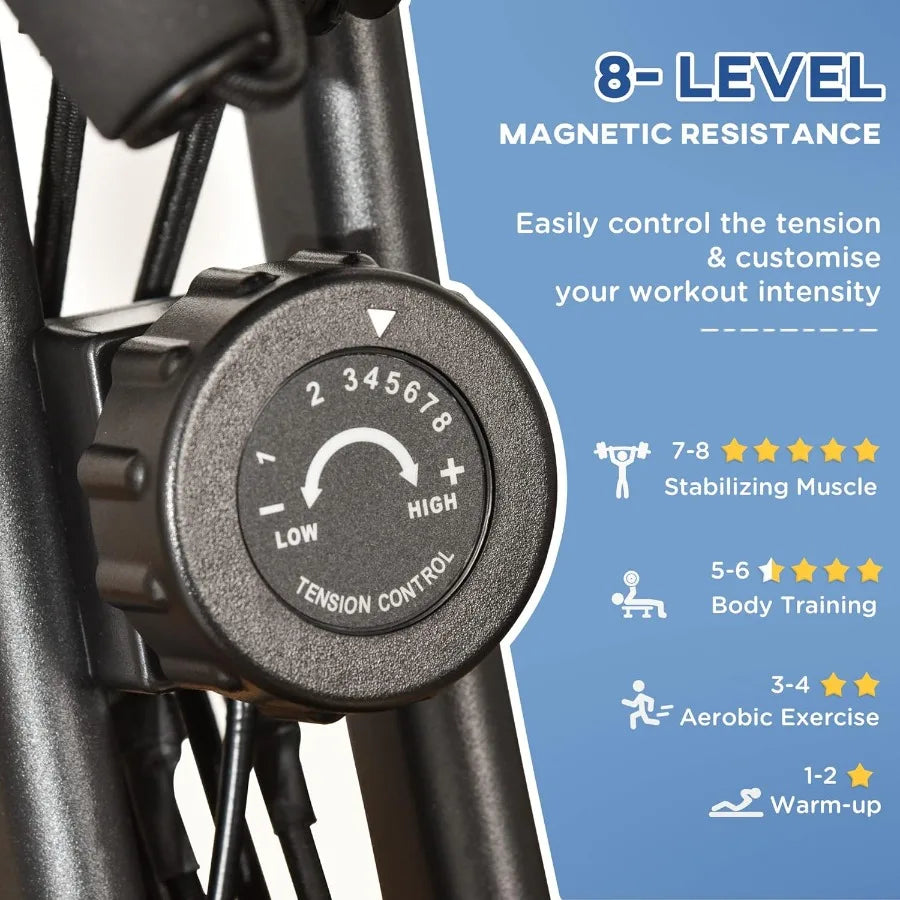3-in-1 Folding Recumbent Stationary Bike