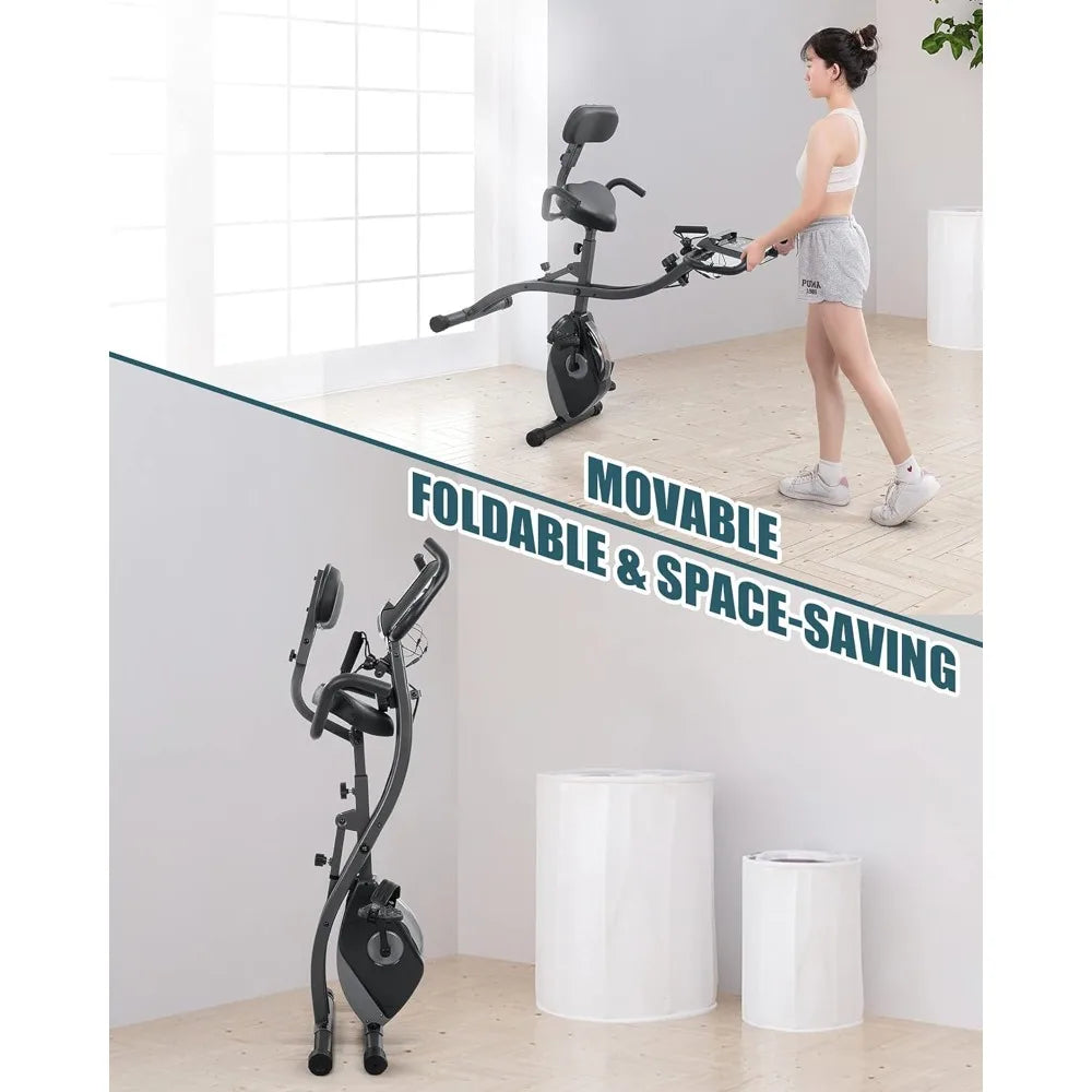 Folding Recumbent Stationary Bike