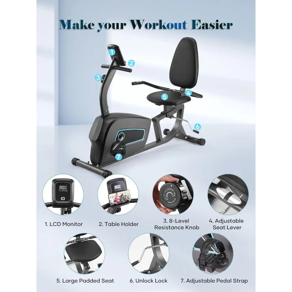 Home Stationary Bike – 8 Resistance Levels