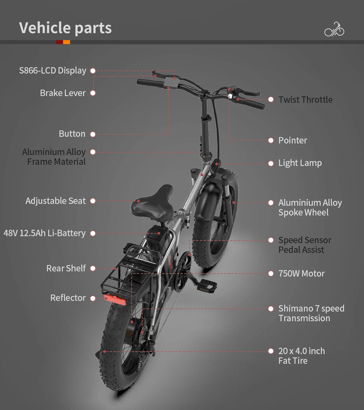 AOSTIRMOTOR Fat Tire E-Bike