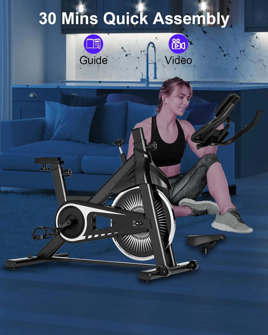 Adjustable Resistance Stationary Bike