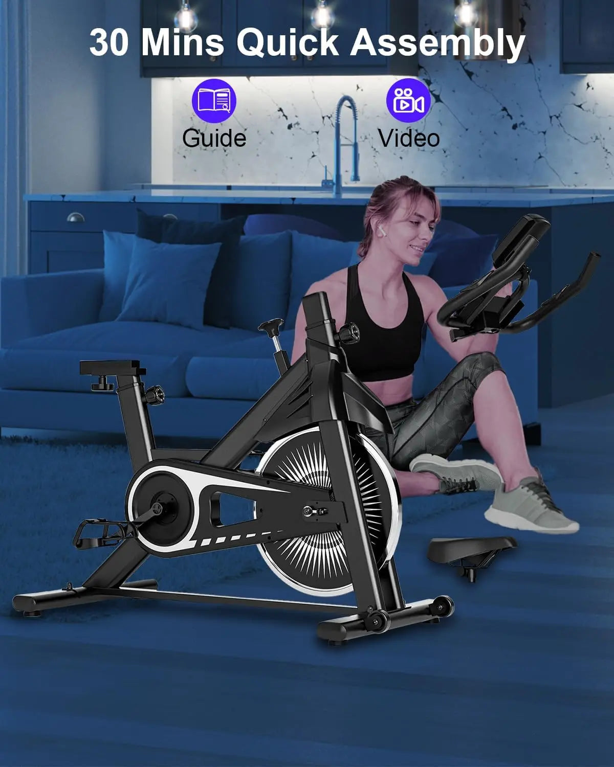Adjustable Resistance Stationary Bike