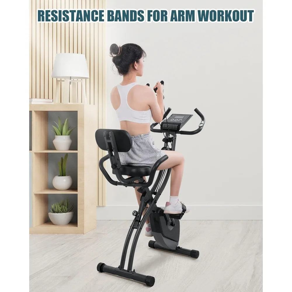 Folding Recumbent Stationary Bike