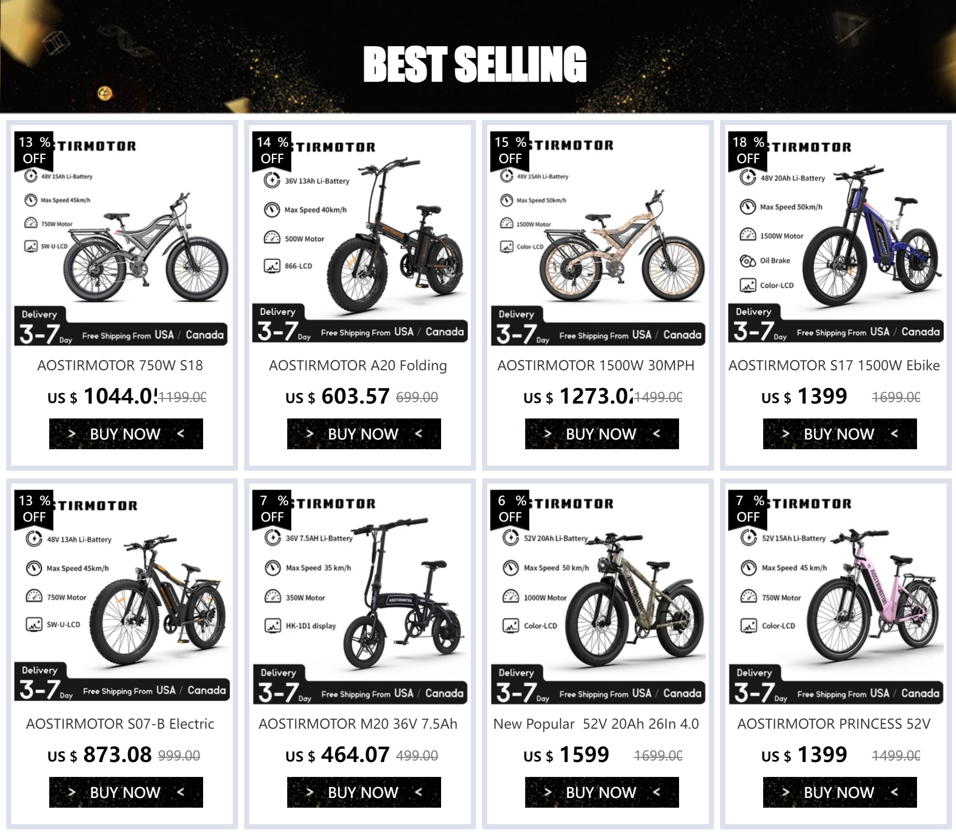 AOSTIRMOTOR Fat Tire E-Bike