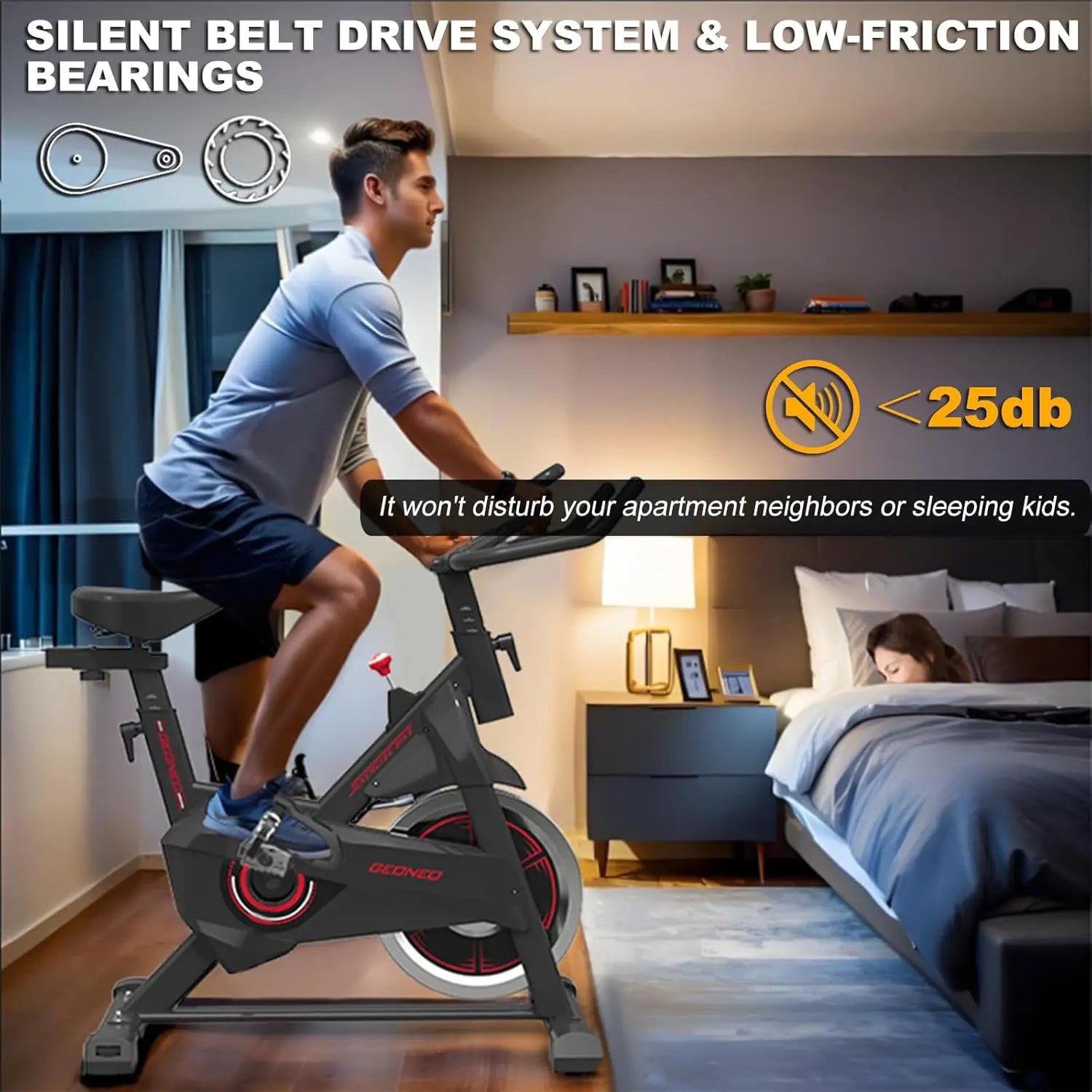 Stationary Bike for Home – Cardio Cycling with LCD Monitor