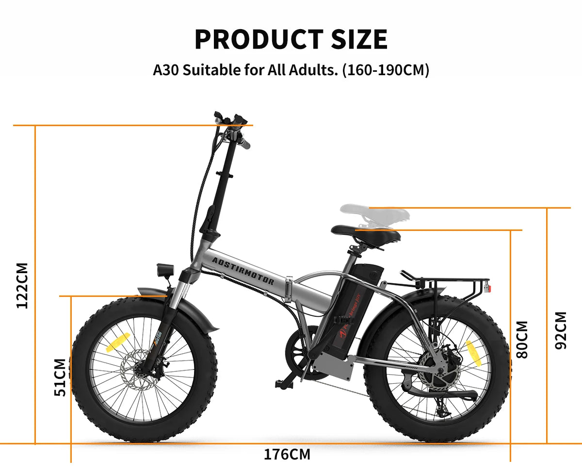 AOSTIRMOTOR Fat Tire E-Bike