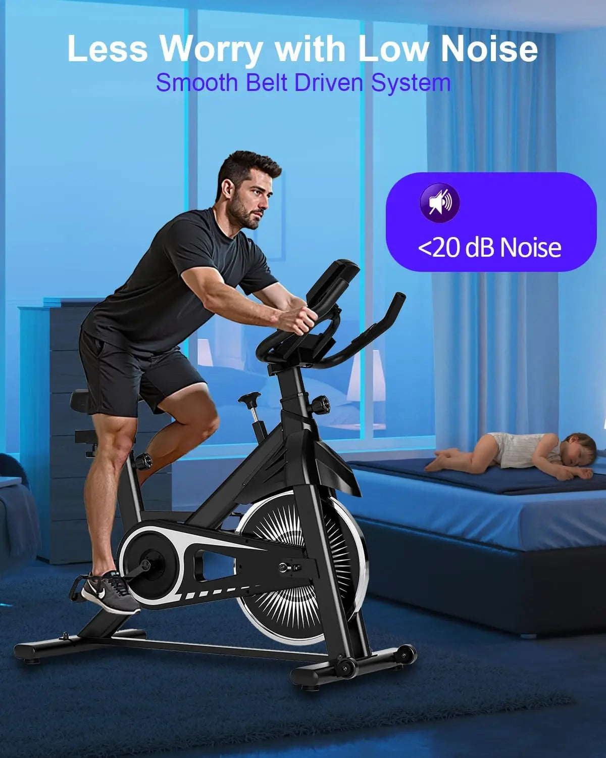 Adjustable Resistance Stationary Bike