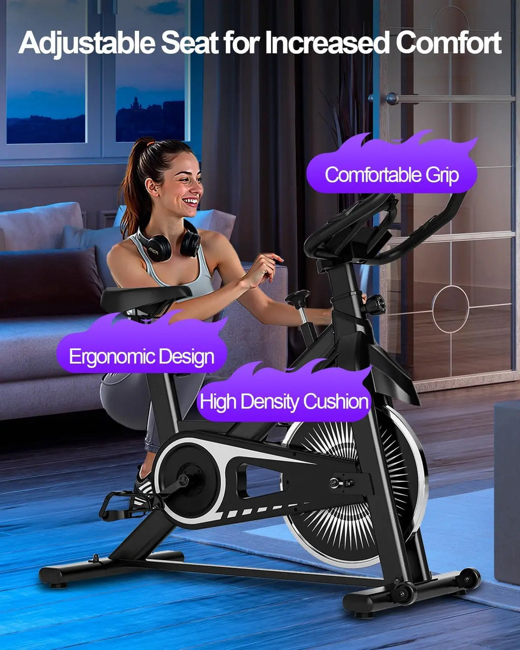 Adjustable Resistance Stationary Bike