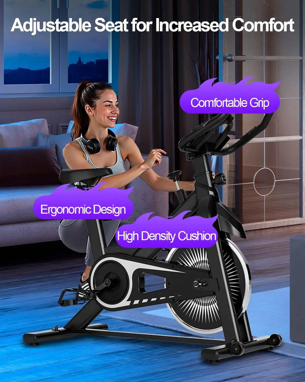 Adjustable Resistance Stationary Bike